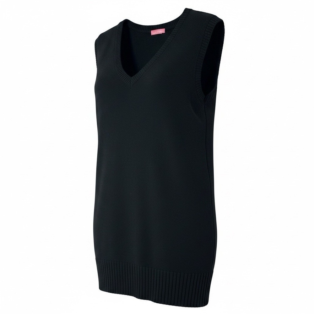 Y2K Lola Junior V-Neck Sweater Dress With Hoodie Women’s Size Medium Black